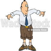 Man Wearing a Small Business Suit - Humorous Business Clipart © djart #4954
