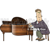 Professional Pianist Playing Grand Piano Clipart © djart #4975