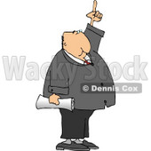 Businessman Pointing Finger Up Clipart © djart #5001