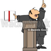 Religious Man Preaching from the Bible Clipart © djart #5003