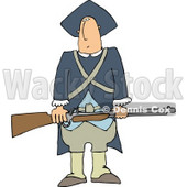 Revolutionary War Soldiers Holding a Loaded Rifle Clipart © djart #5046