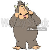 Bigfoot Man Making a Funny Face Clipart © djart #5067