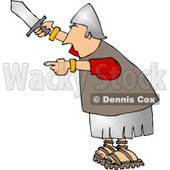 Roman Army Soldier Holding a Knife Clipart © djart #5068