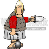 Roman Army Soldier Armed with a Knife and Flail Clipart © djart #5069