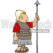 Roman Soldier Holding a Spear Clipart © djart #5073