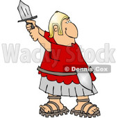 Roman Army Soldier Battling with His Sword Clipart © djart #5079