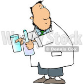 Male Chemist with Two Beakers Clipart © djart #5085
