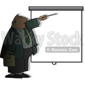 Businessman Giving Slideshow Presentation Clipart © djart #5094