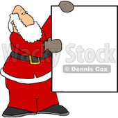 Santa Holding a Blank Sign Clipart © djart #5158
