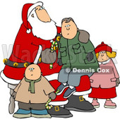 Children with Santa and Boy Sitting On His Lap Clipart © djart #5164