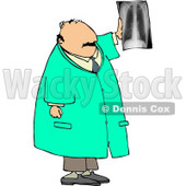 Male Doctor Looking at X-ray of Human Spine Clipart © djart #5186