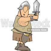 Goofy Roman Soldier Fighting with Sword Clipart © djart #5264