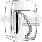 Traditional Household Refrigerator Appliance Clipart Illustration © djart #5741