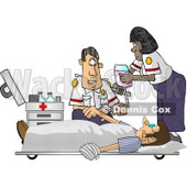 Emergency Medical Technicians (EMTs) Treating a Patient Clipart Picture © djart #5928