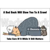 Royalty-Free (RF) Clipart Illustration of a Hurt Worker Man Down On The Ground © djart #59720