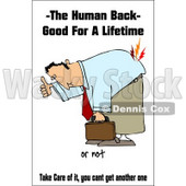Royalty-Free (RF) Clipart Illustration of a Man Bending Over And Hurting His Back © djart #59721