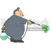 Royalty-Free (RF) Clipart Illustration of a Male Worker Spraying Insecticide © djart #59762