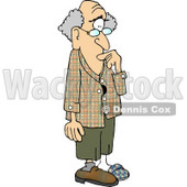 Forgetful Old Man with Alzheimer's Disease Clipart Picture © djart #5986