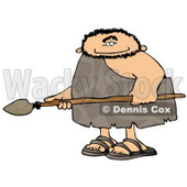 Caveman Hunting for Animals with a Spear Clipart Picture © djart #6060