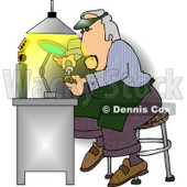 Male Jeweller Fixing Gold Wedding Ring Clipart Picture © djart #6089