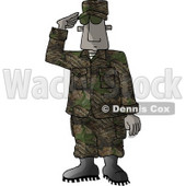 U.S. Marine Delivering a Salute - Royalty-free Clipart Picture © djart #6278