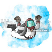 Male Skydiver Falling to Earth from the Sky Clipart © djart #6330