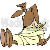 Royalty-Free (RF) Clipart Illustration of a Crazy Pooch in a Straight Jacket © djart #66728