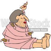 Royalty-Free (RF) Clipart Illustration of a Lady Restrained In A Pink Straitjacket © djart #67126