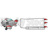Royalty-Free (RF) Clipart Illustration of a Cute Airplane With A Blank White Banner © djart #86481