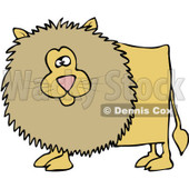Royalty-Free (RF) Clipart Illustration of a Chubby Male Lion With A Beige Mane © djart #92113
