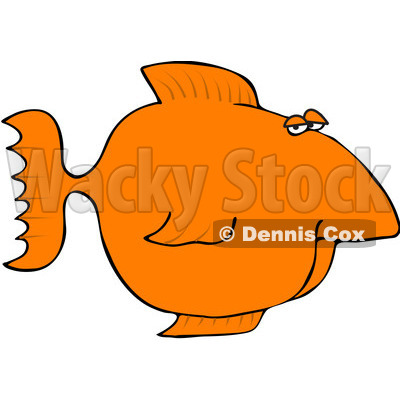 Royalty-Free (RF) Clipart Illustration of an Orange Fish With A Big Nose © djart #1044962