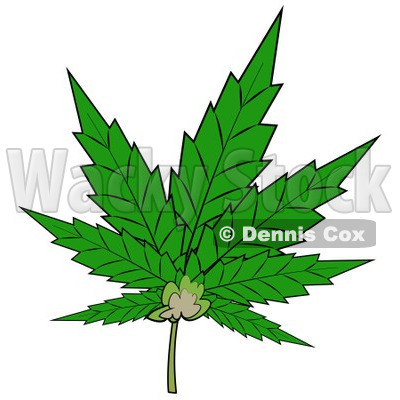 Royalty-Free Clip Art Illustration of a Pot Leaf © djart #1055097