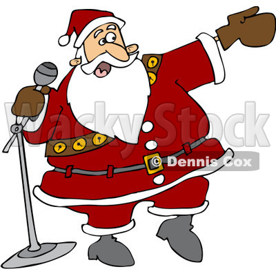 Clipart Santa Introducing - Royalty Free Vector Illustration © djart #1067565