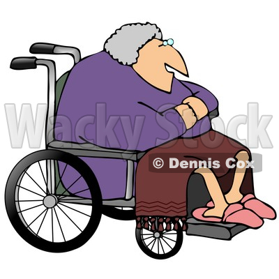 Senior Woman in a Wheelchair Clipart Picture © djart #11137
