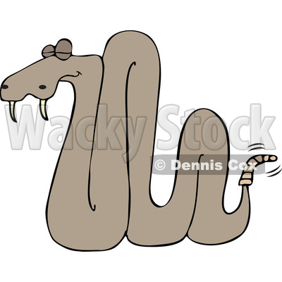 Cartoon of a Sleeping Rattlesnake - Royalty Free Vector Clipart © djart #1201297