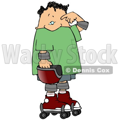 Confused Skater Boy Rubbing His Forehead Clipart Illustration © djart #12395
