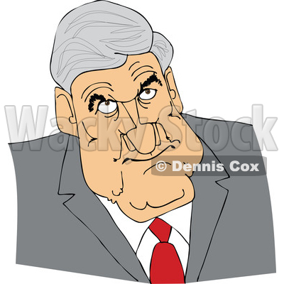 Clipart of a Caricature of Robert Mueller - Royalty Free Vector Illustration © djart #1473748
