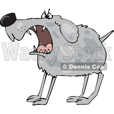 Cartoon Barking Guard Dog © djart #1622482