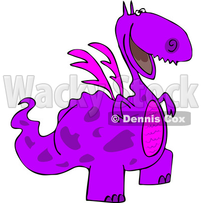 Cartoon Happy Purple Dragon © djart #1633284