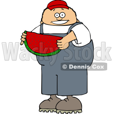Cartoon Boy Holding Watermelon © djart #1652650