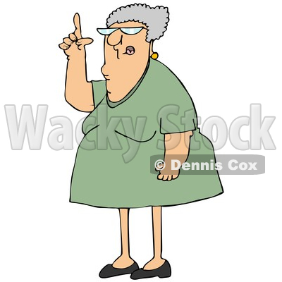 Cartoon Senior Woman Pointing up © djart #1661607