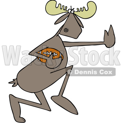 Cartoon Moose Playing Football © djart #1681025