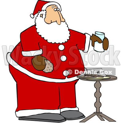 Cartoon Santa Enjoying a Snack © djart #1692316
