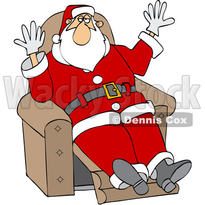 Christmas Santa Claus Kicking Back in a Recliner © djart #1693417