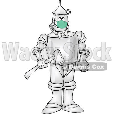 Cartoon Tin Man Wearing a Mask © djart #1717487
