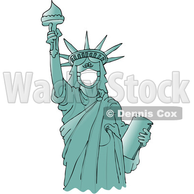 Statue of Liberty Wearing a Mask © djart #1719912