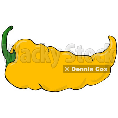 Clipart Illustration of a Hot And Spicy Mexican Yellow Chili Pepper © djart #19289