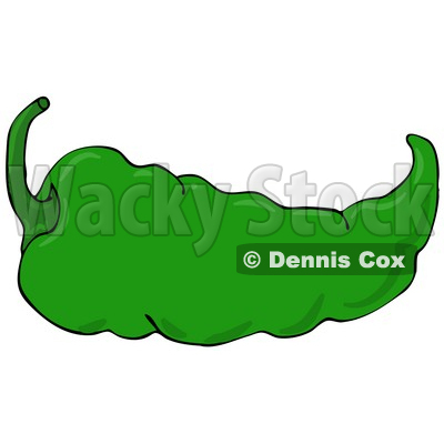 Clipart Illustration of a Hot And Spicy Mexican Green Chili Pepper © djart #19290