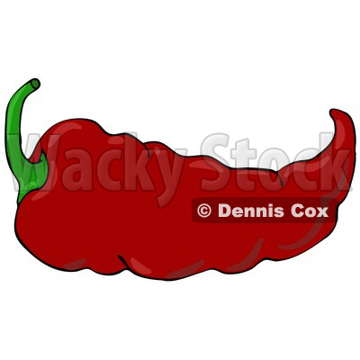 Clipart Illustration of a Hot And Spicy Mexican Red Chili Pepper © djart #19291