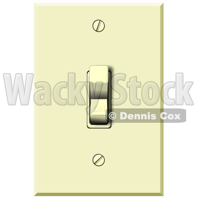 Clipart Illustration of an Electrical Flip Light Switch In The On Position © djart #28204